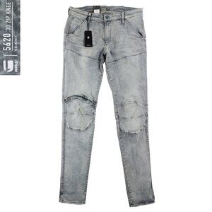 G-Star Raw Jeans 3D Zip Knee Skinny 5620 Stretch Denim Distressed Men 36x36 NWT